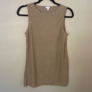 Pure Jill Womens Linen Blend Tank Top Size S